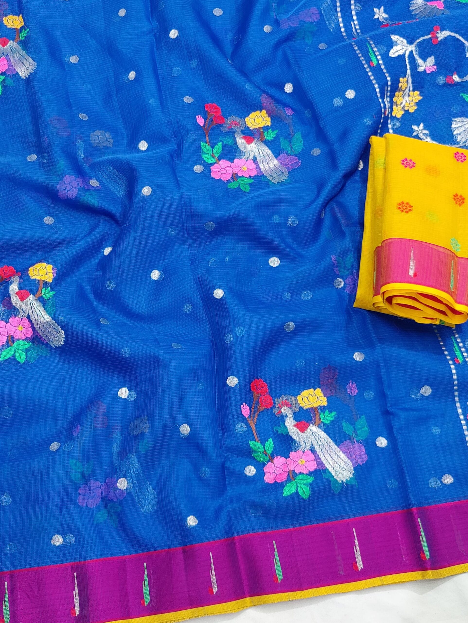 PURE ZARIKOTA HANDLOOM BUTA SAREE WITH BLOUSE B1233 - Image 2
