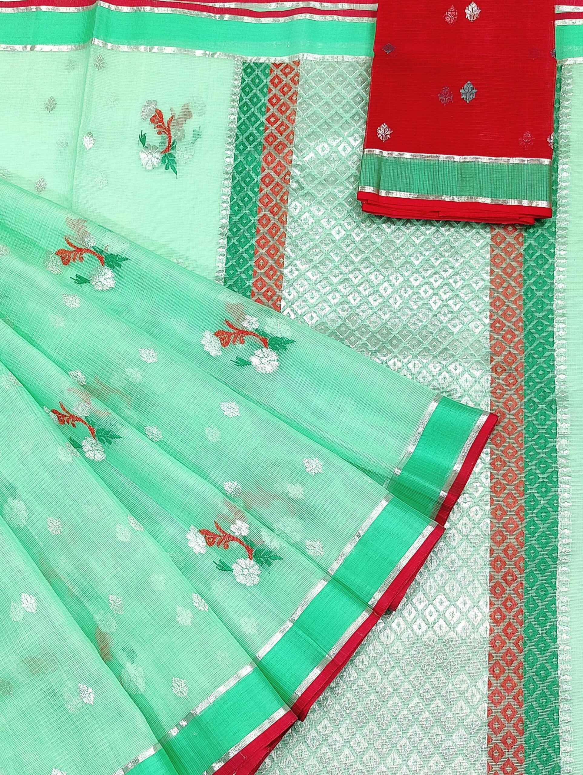 PURE ZARIKOTA HANDLOOM BUTA SAREE WITH BLOUSE B1234