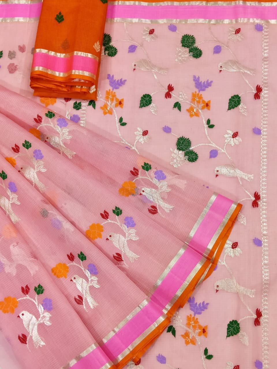 PURE ZARIKOTA HANDLOOM BUTA SAREE WITH BLOUSE B1237