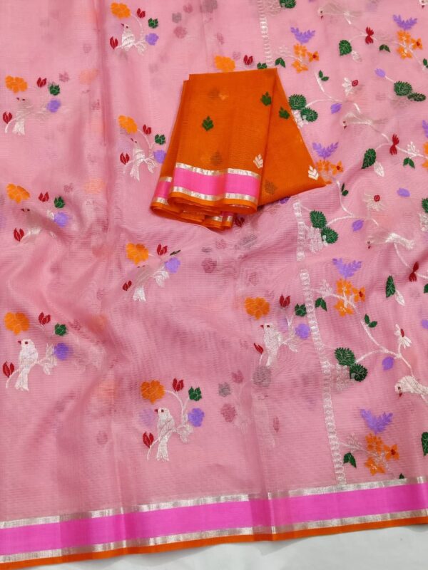 PURE ZARIKOTA HANDLOOM BUTA SAREE WITH BLOUSE B1237 - Image 2