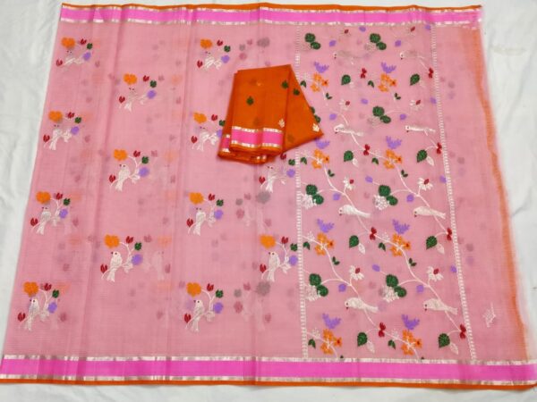PURE ZARIKOTA HANDLOOM BUTA SAREE WITH BLOUSE B1237 - Image 4