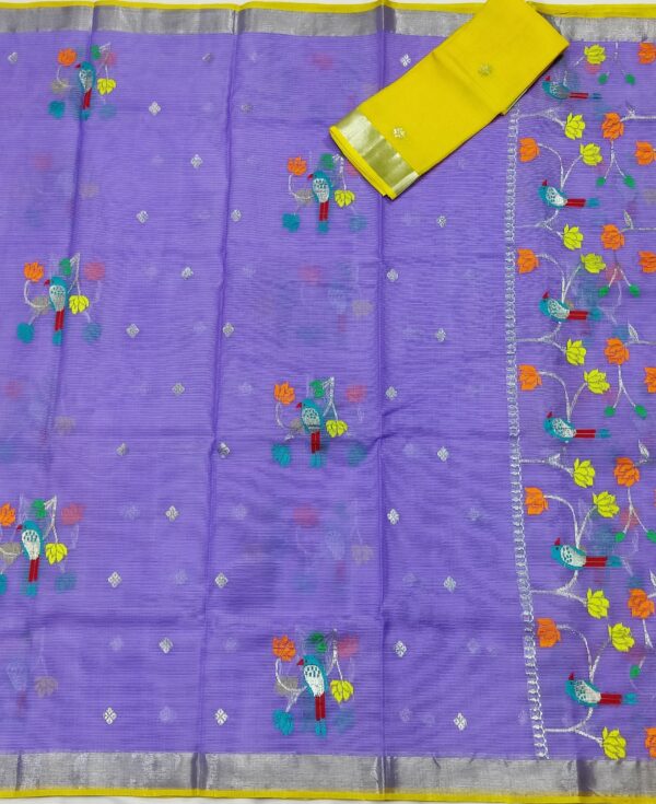 PURE ZARIKOTA HANDLOOM BUTA SAREE WITH BLOUSE B1238 - Image 3