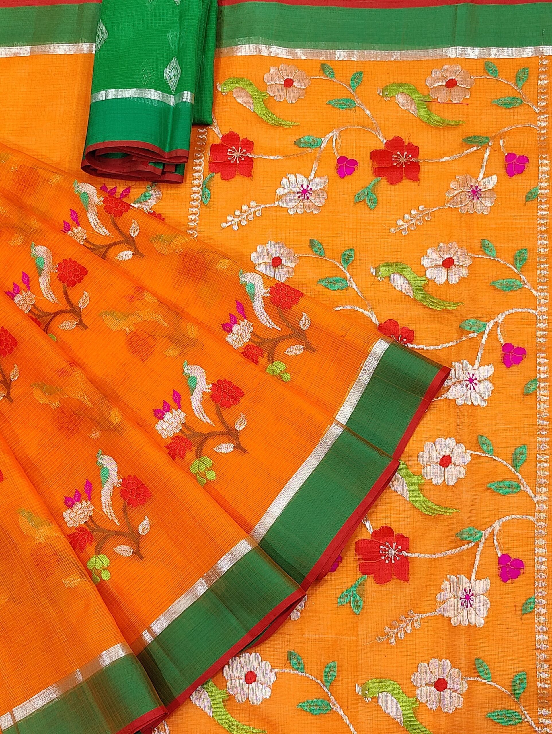 PURE ZARIKOTA HANDLOOM BUTA SAREE WITH BLOUSE B1240