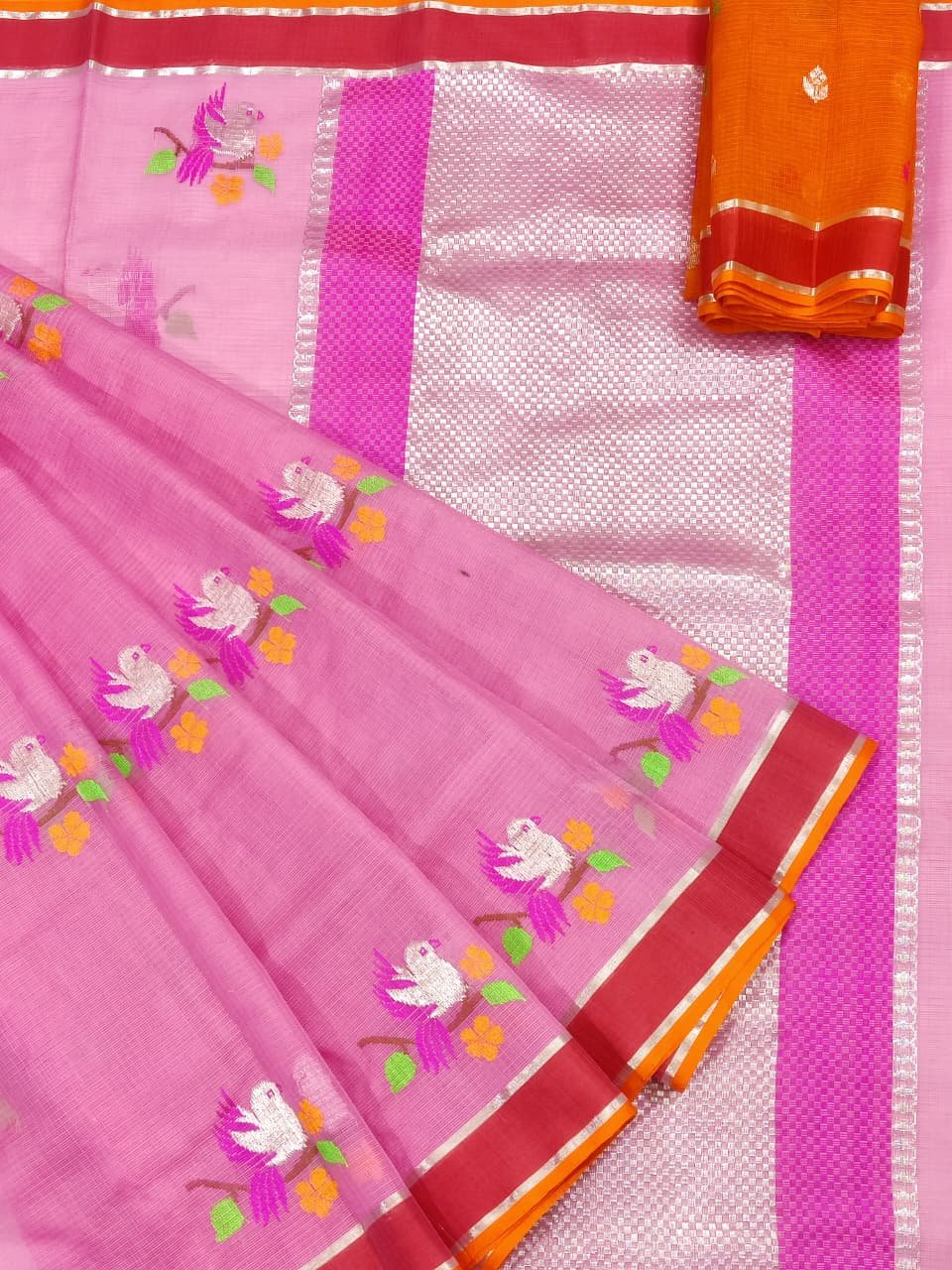 PURE ZARIKOTA HANDLOOM BUTA SAREE WITH BLOUSE B1242