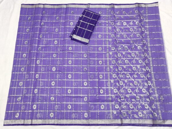 PURE ZARIKOTA HANDLOOM BUTA SAREE WITH BLOUSE B1241 - Image 4