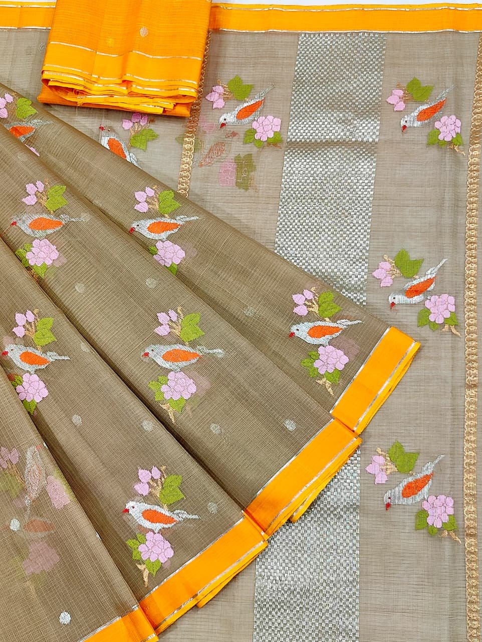 PURE ZARIKOTA HANDLOOM BUTA SAREE WITH BLOUSE B1229