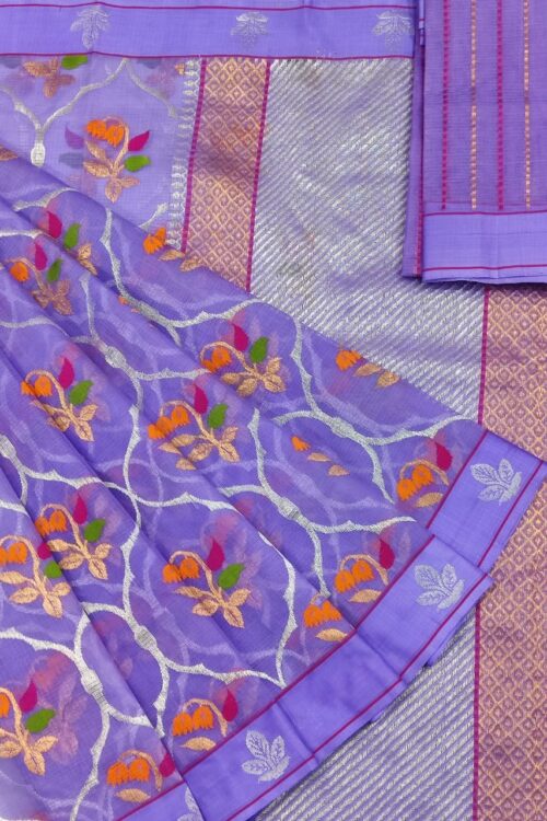 PURE ALL OVER JAAL ZARIKOTA HANDLOOM SAREE WITH BLOUSE_J459