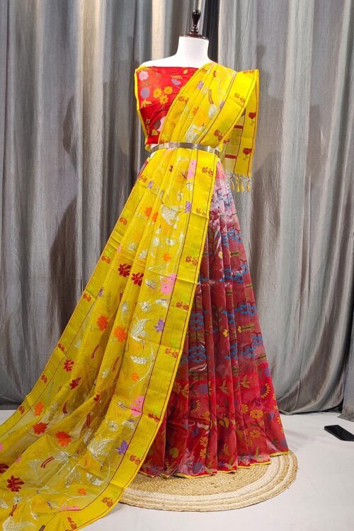 PURE ZARIKOTA HANDLOOM LEHANGA MATERIAL SET – L174