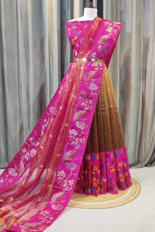 PURE ZARIKOTA HANDLOOM LEHANGA MATERIAL SET – L169