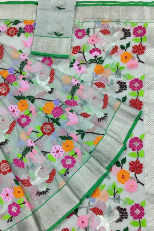 PURE ALL OVER JAAL ZARIKOTA HANDLOOM SAREE WITH BLOUSE_J460