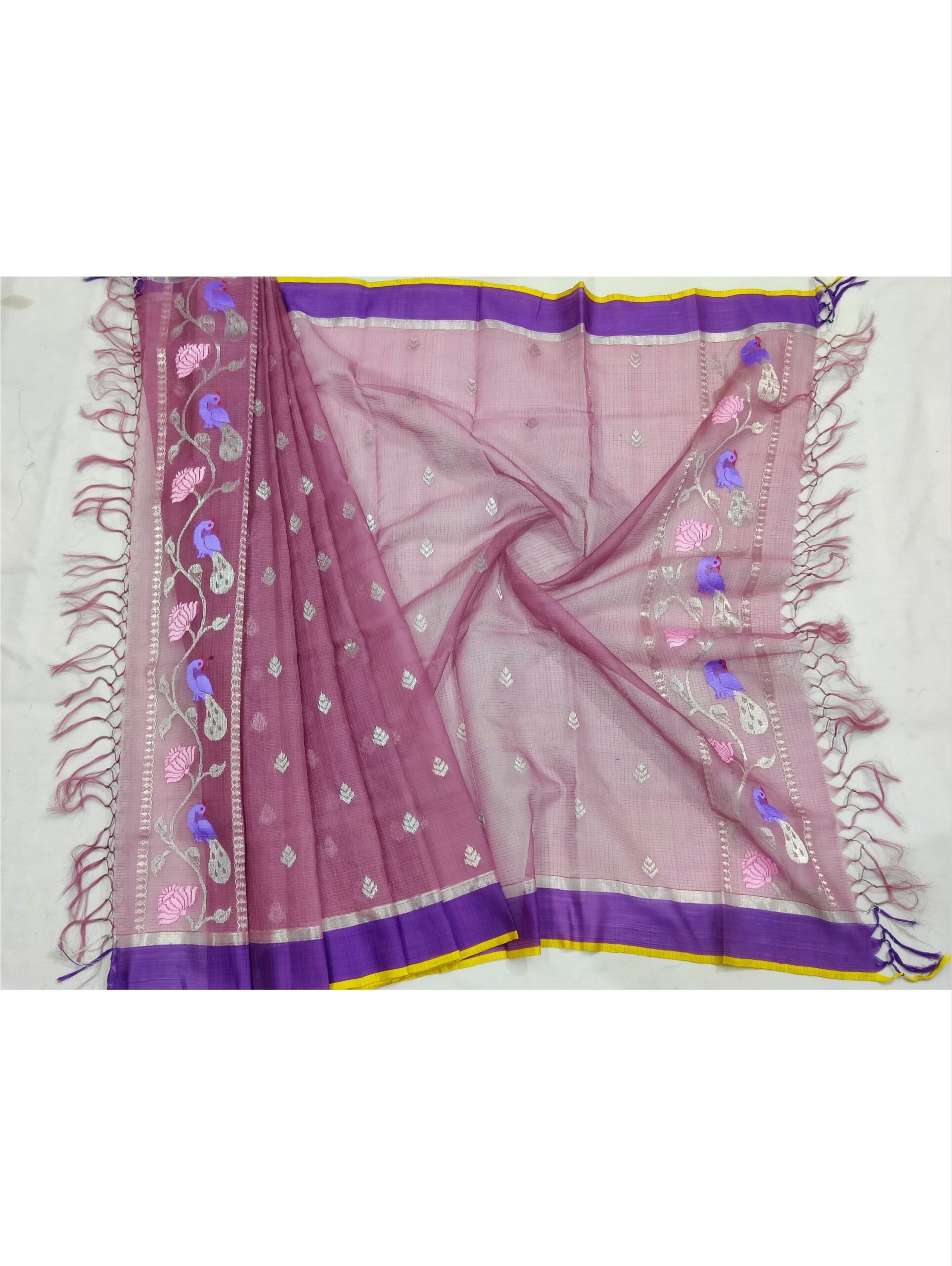 PURE ALL OVER JAAL ZARIKOTA HANDLOOM DUPATTA D-130
