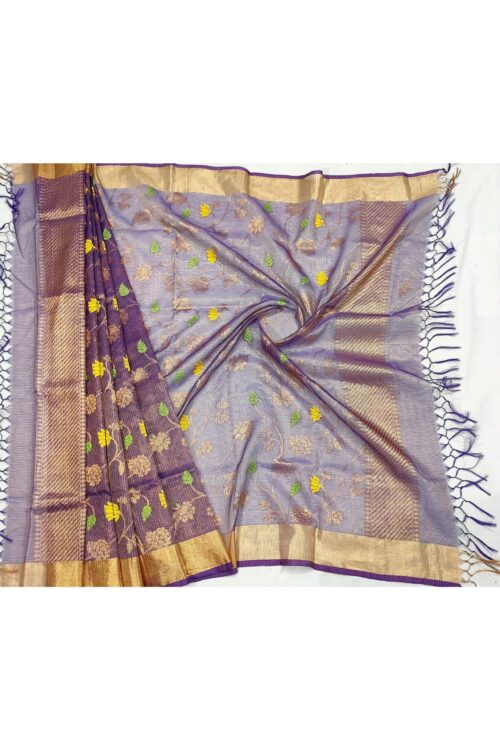 PURE GOLD TISSUE ALL OVER JAAL ZARIKOTA HANDLOOM DUPATTA D-132