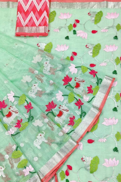 PURE SKIRT DESIGN ZARIKOTA HANDLOOM SAREE S-199