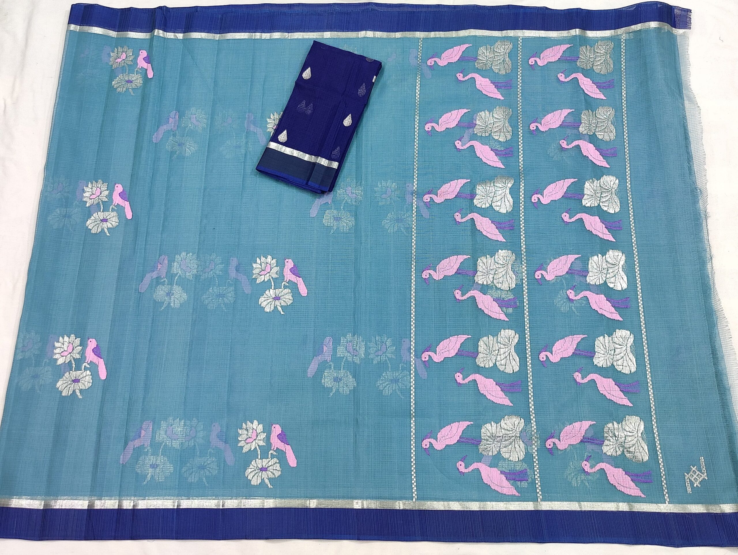 PURE ZARIKOTA HANDLOOM BUTA SAREE WITH BLOUSE B1274 - Image 4