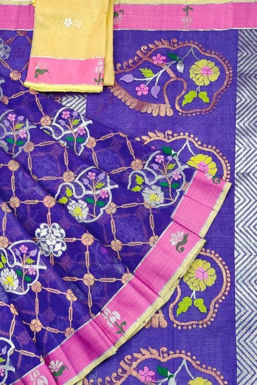 PURE ALL OVER JAAL ZARIKOTA HANDLOOM SAREE WITH BLOUSE_J462