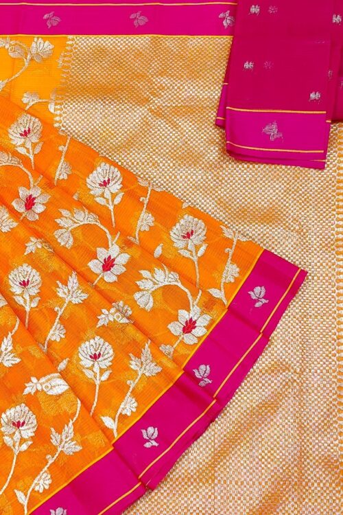 PURE ALL OVER JAAL ZARIKOTA HANDLOOM SAREE WITH BLOUSE_J461