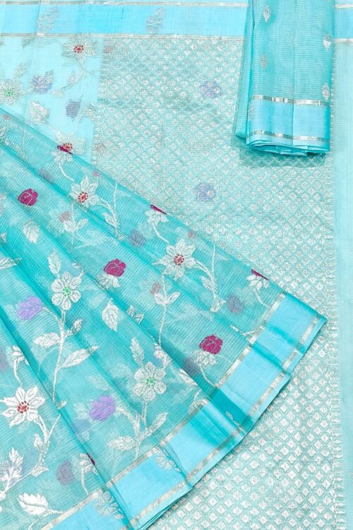 PURE ALL OVER JAAL ZARIKOTA HANDLOOM SAREE WITH BLOUSE_J463