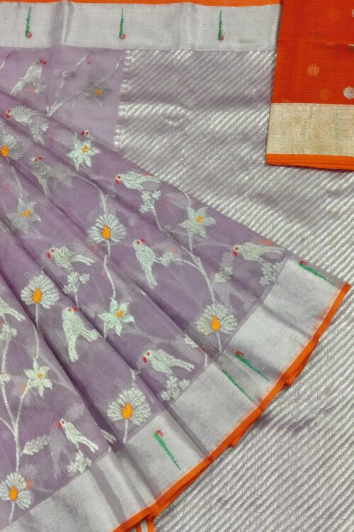 PURE ALL OVER JAAL ZARIKOTA HANDLOOM SAREE WITH BLOUSE_J464