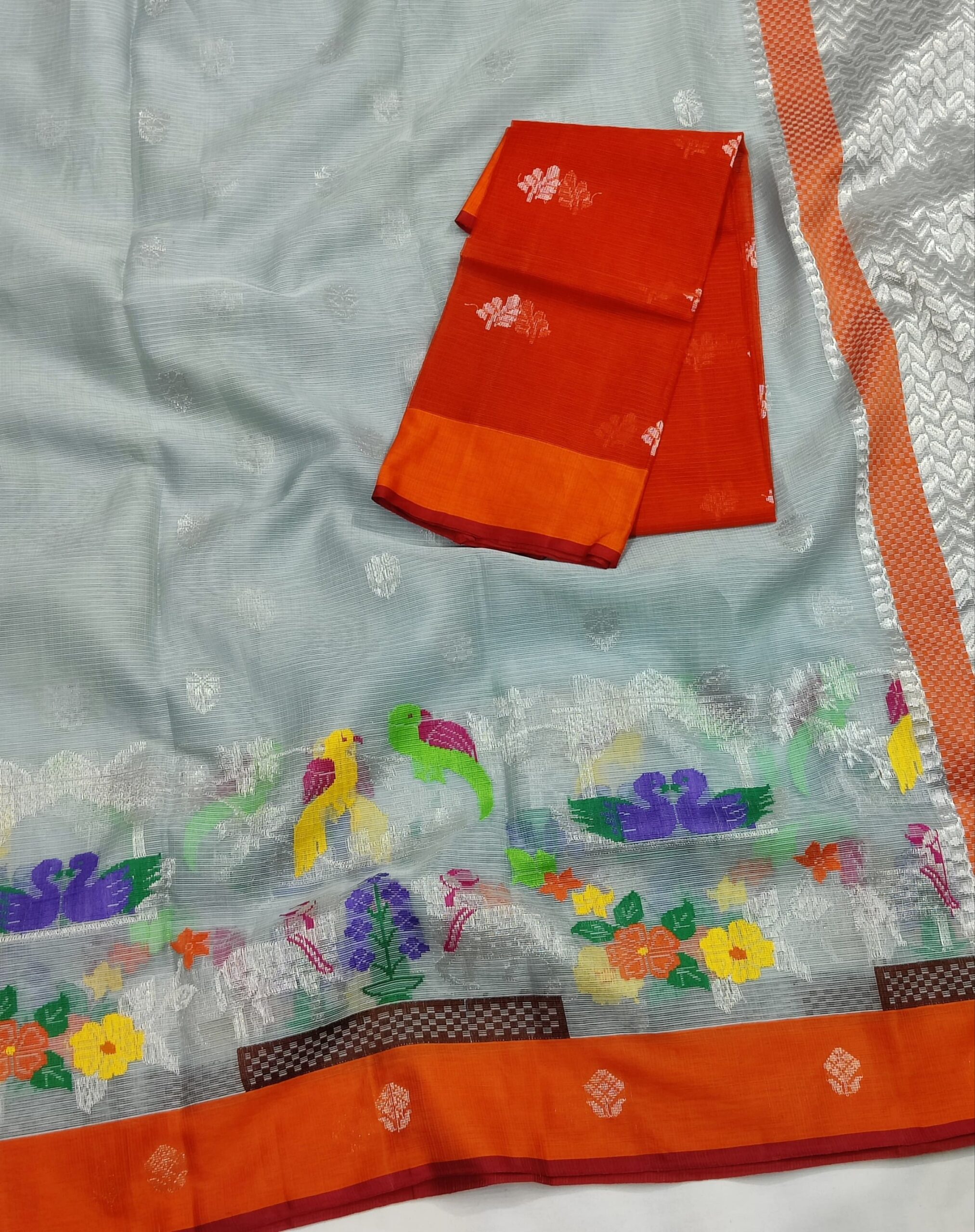 PURE SKIRT DESIGN ZARIKOTA HANDLOOM SAREE S-203 - Image 2