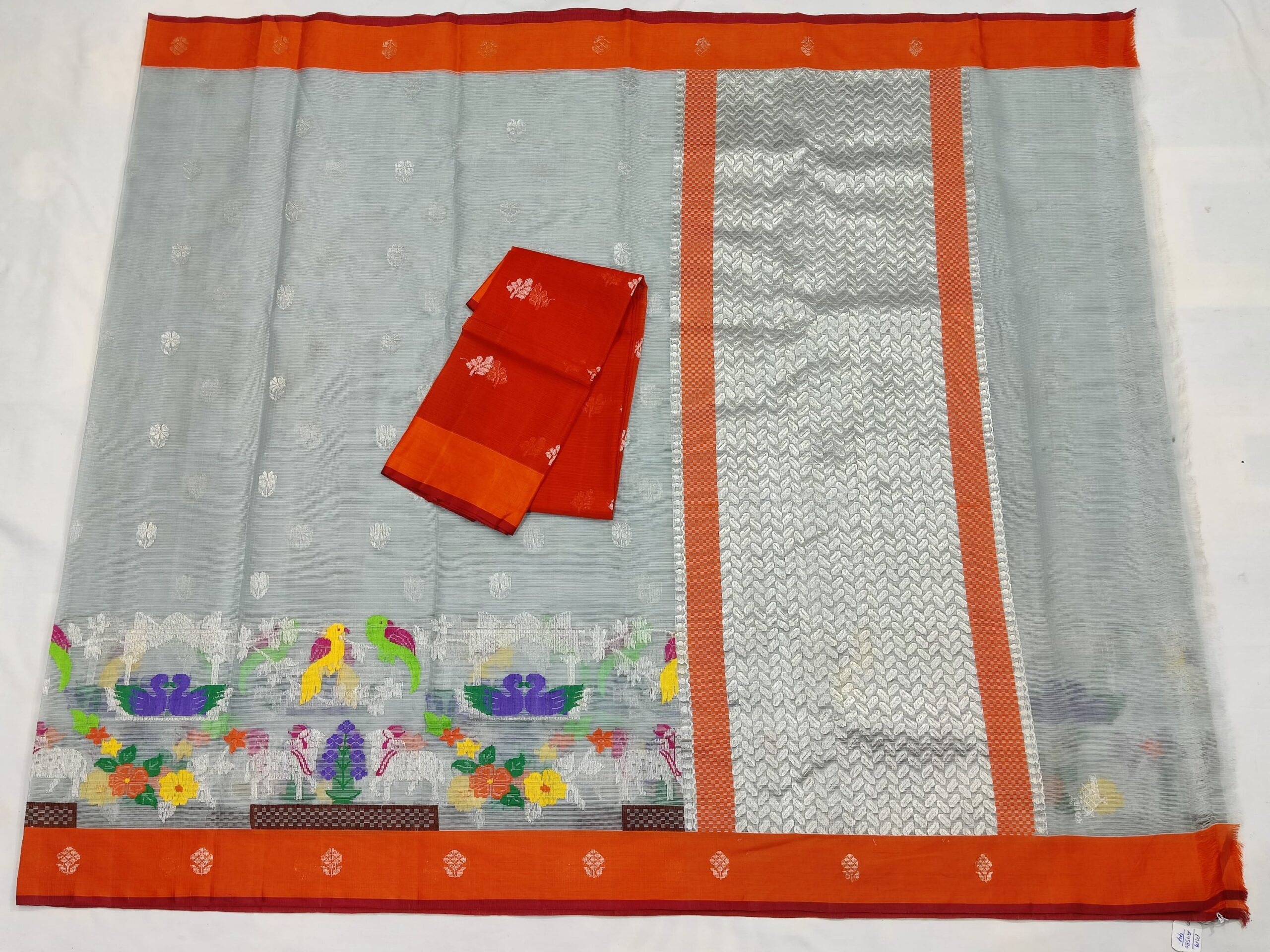 PURE SKIRT DESIGN ZARIKOTA HANDLOOM SAREE S-203 - Image 4