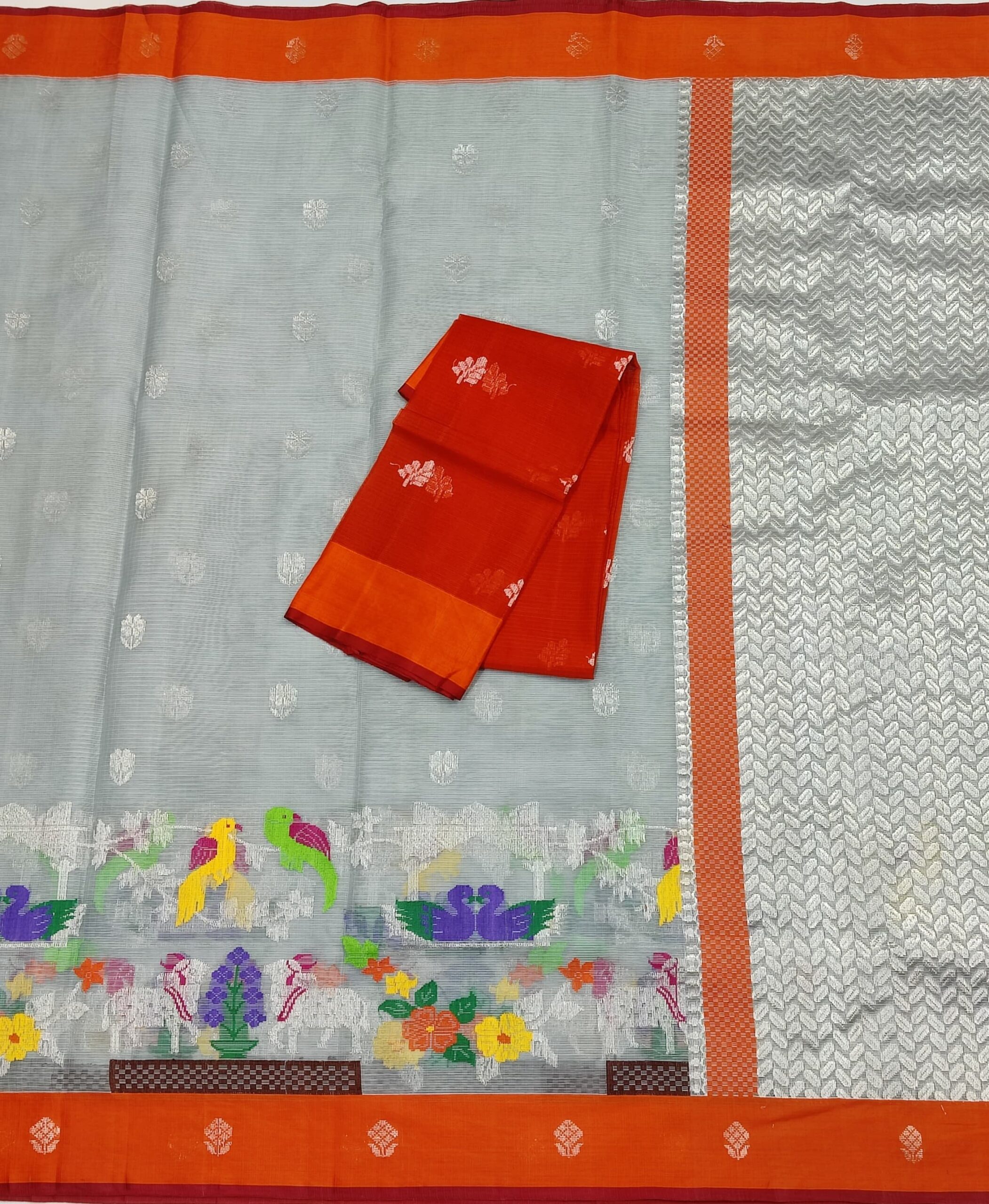 PURE SKIRT DESIGN ZARIKOTA HANDLOOM SAREE S-203 - Image 3