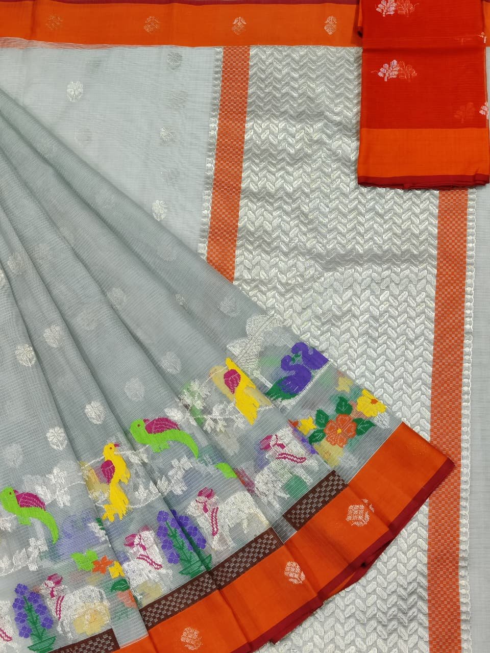 PURE SKIRT DESIGN ZARIKOTA HANDLOOM SAREE S-203