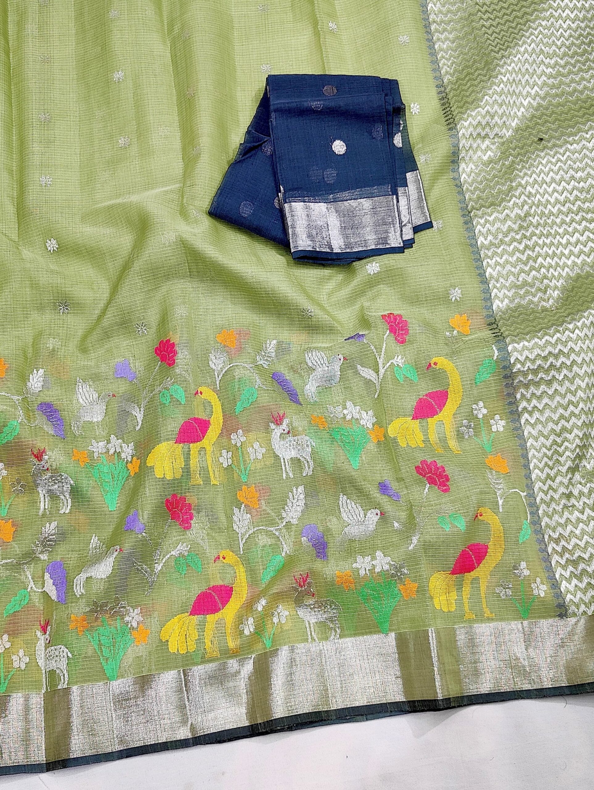 PURE SKIRT DESIGN ZARIKOTA HANDLOOM SAREE S-202 - Image 2