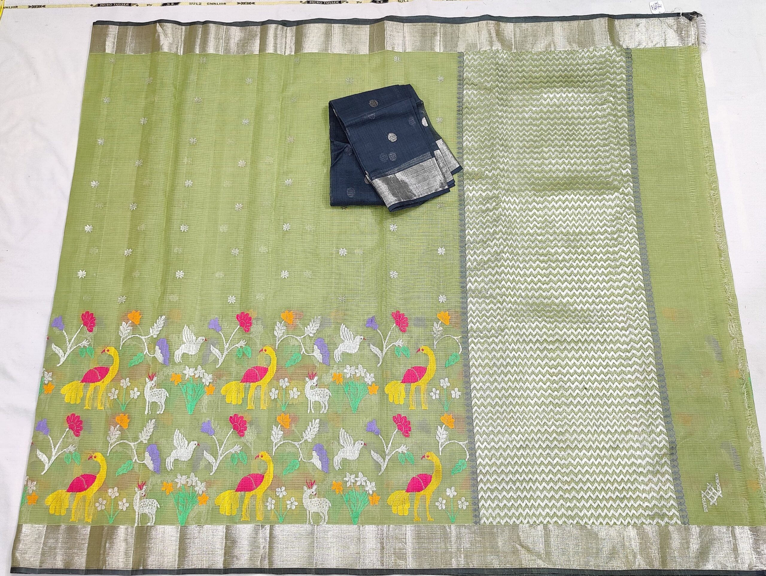 PURE SKIRT DESIGN ZARIKOTA HANDLOOM SAREE S-202 - Image 4