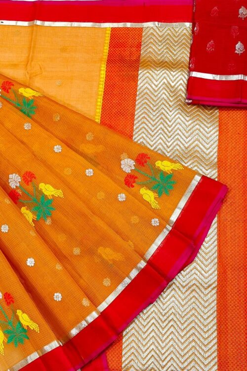 PURE ZARIKOTA HANDLOOM BUTA SAREE WITH BLOUSE B1293