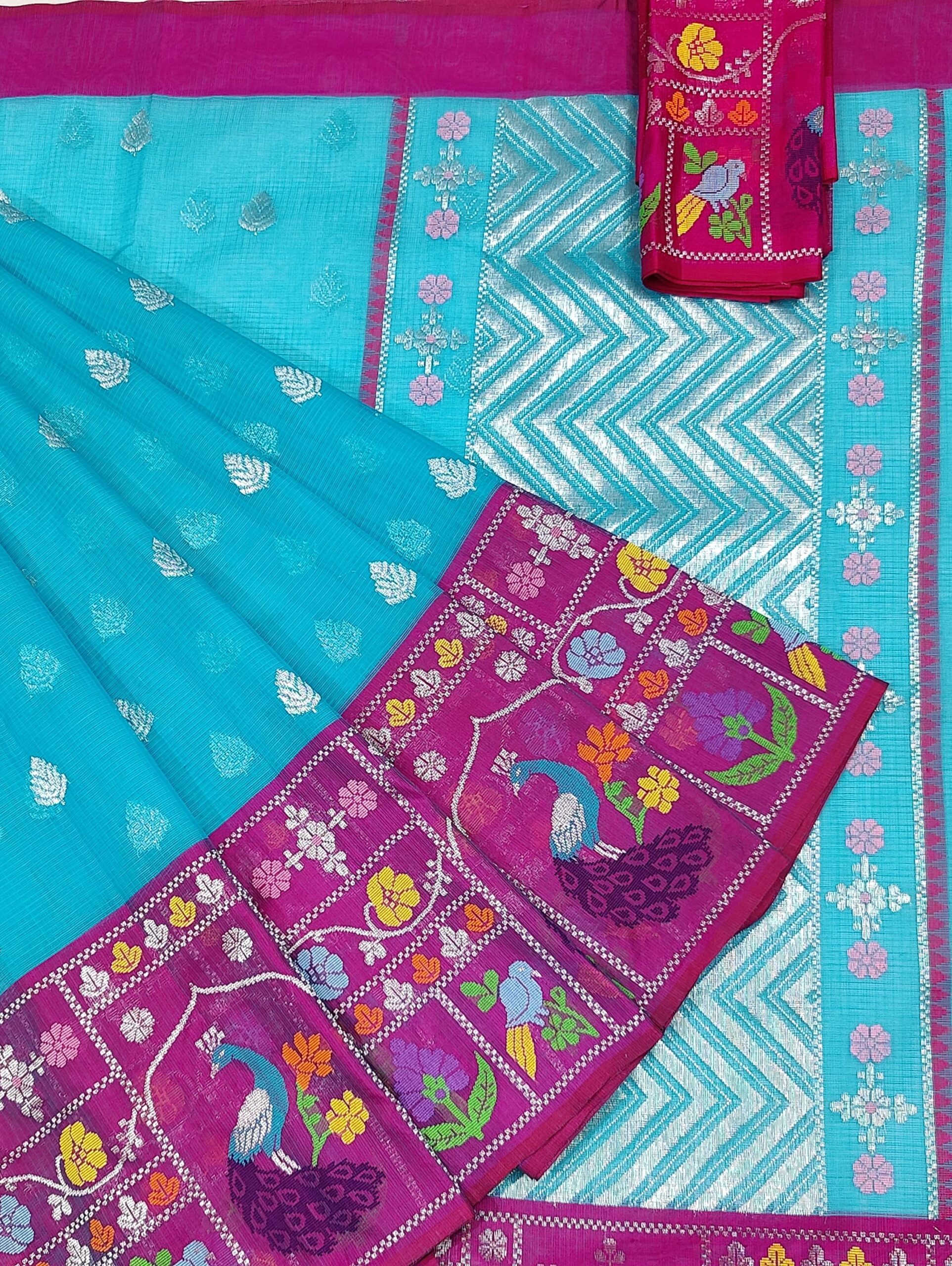 PURE BIG PAITHANI BORDER ZARIKOTA HANDLOOM SAREE S-113