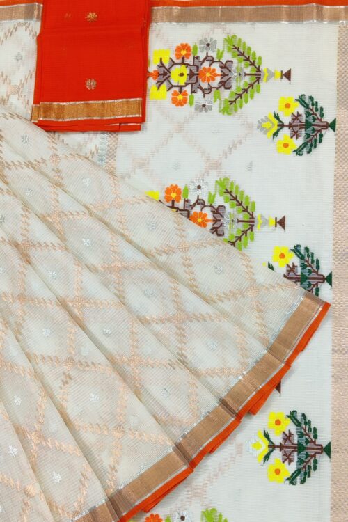 PURE ALL OVER JAAL ZARIKOTA HANDLOOM SAREE WITH BLOUSE_J467