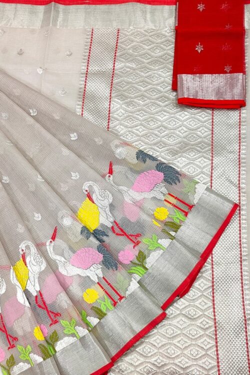 PURE SKIRT DESIGN ZARIKOTA HANDLOOM SAREE S-205