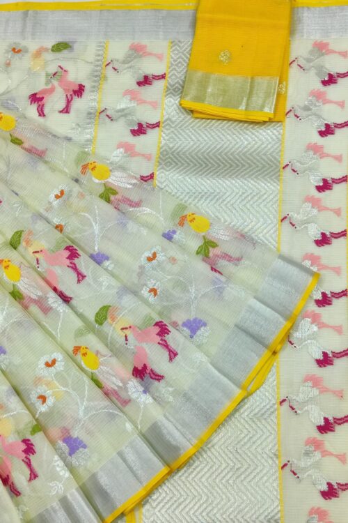 PURE ALL OVER JAAL ZARIKOTA HANDLOOM SAREE WITH BLOUSE_J469