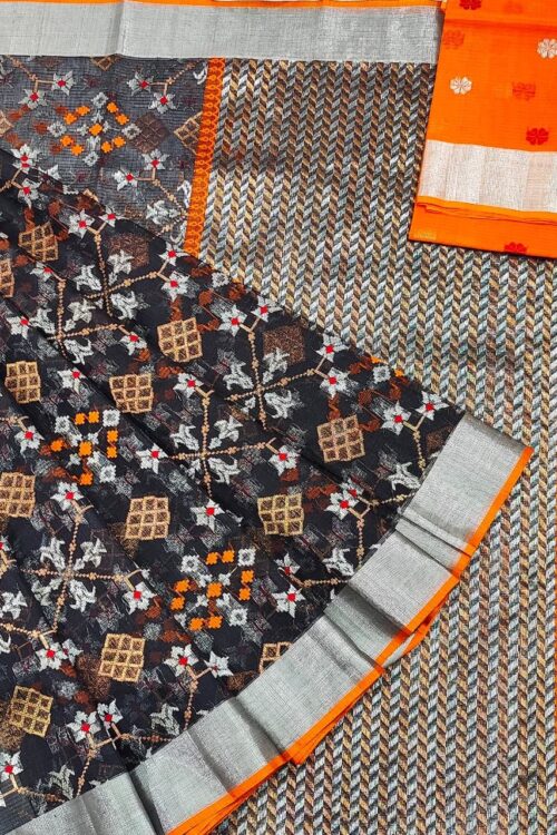 PURE ALL OVER JAAL ZARIKOTA HANDLOOM SAREE WITH BLOUSE_J470