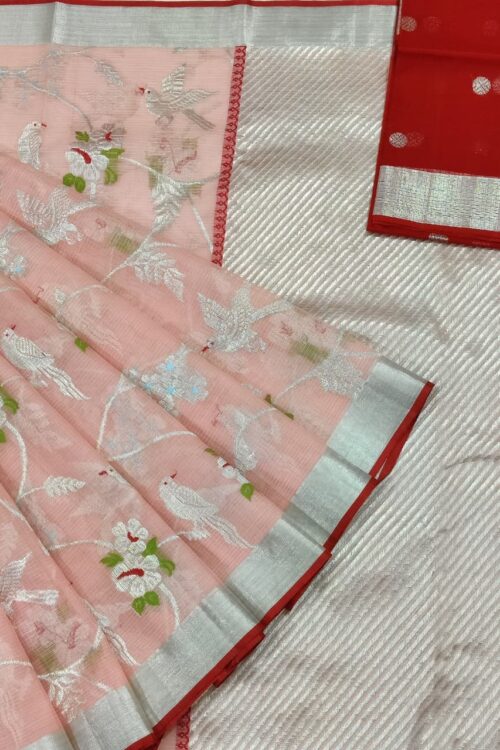 PURE ALL OVER JAAL ZARIKOTA HANDLOOM SAREE WITH BLOUSE_J471