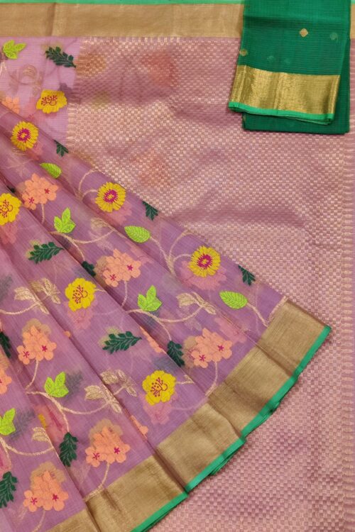 PURE ALL OVER JAAL ZARIKOTA HANDLOOM SAREE WITH BLOUSE_J471