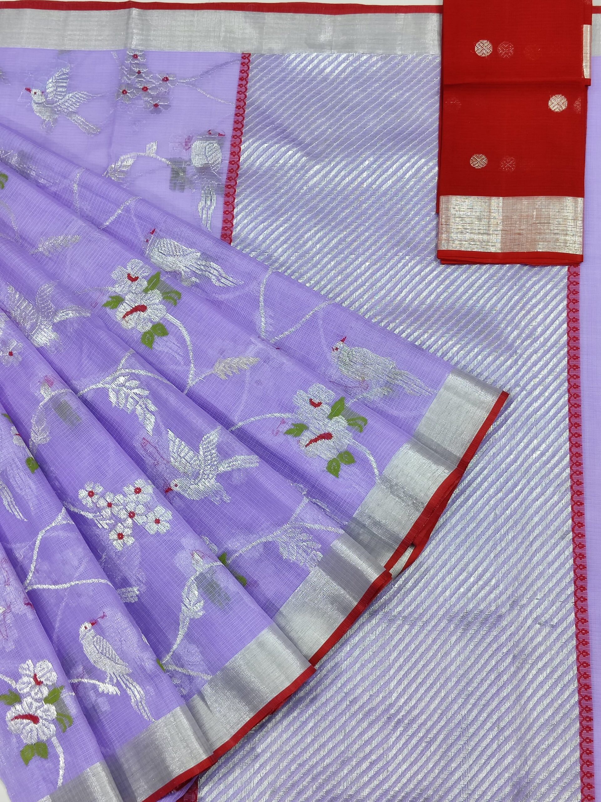 PURE ALL OVER JAAL ZARIKOTA HANDLOOM SAREE WITH BLOUSE_J472