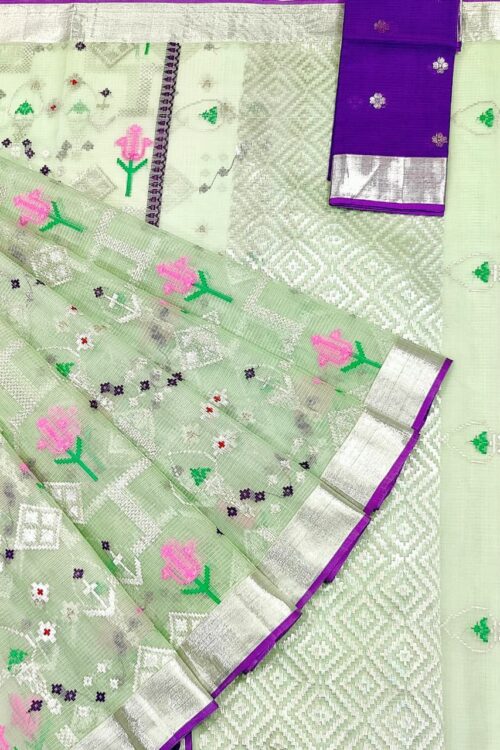 PURE ALL OVER JAAL ZARIKOTA HANDLOOM SAREE WITH BLOUSE_J475