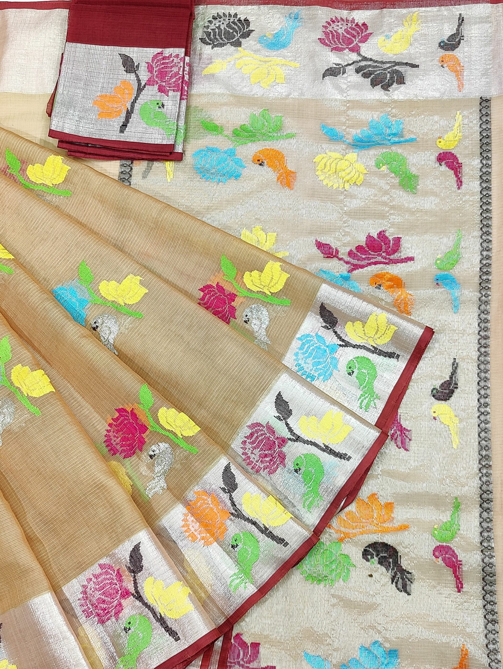 PURE ZARIKOTA HANDLOOM BUTA SAREE WITH BLOUSE B1330