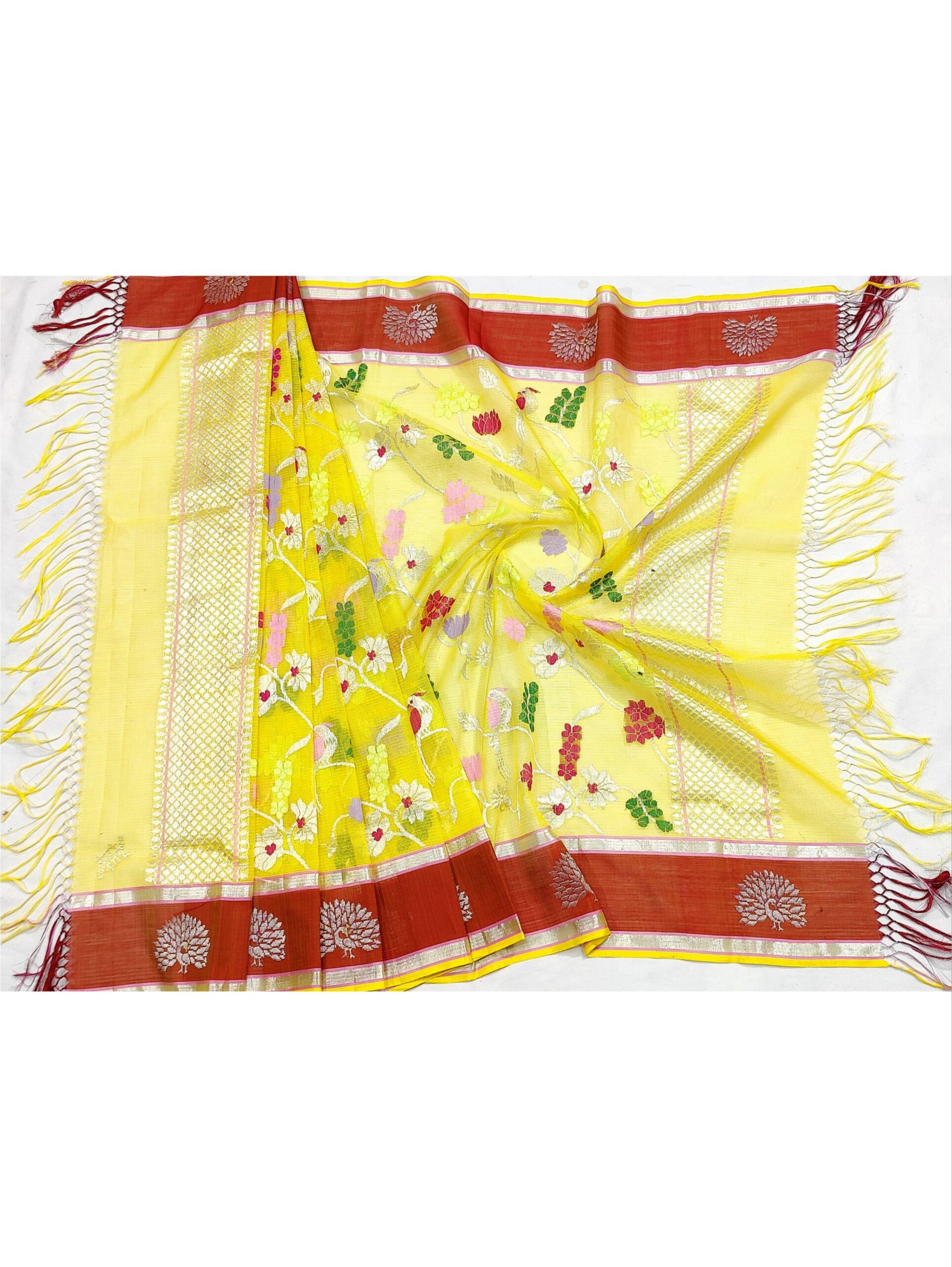 PURE ALL OVER JAAL ZARIKOTA HANDLOOM DUPATTA D-143