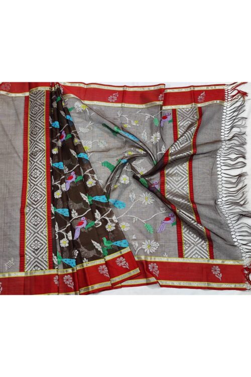 PURE ALL OVER JAAL ZARIKOTA HANDLOOM DUPATTA D-141