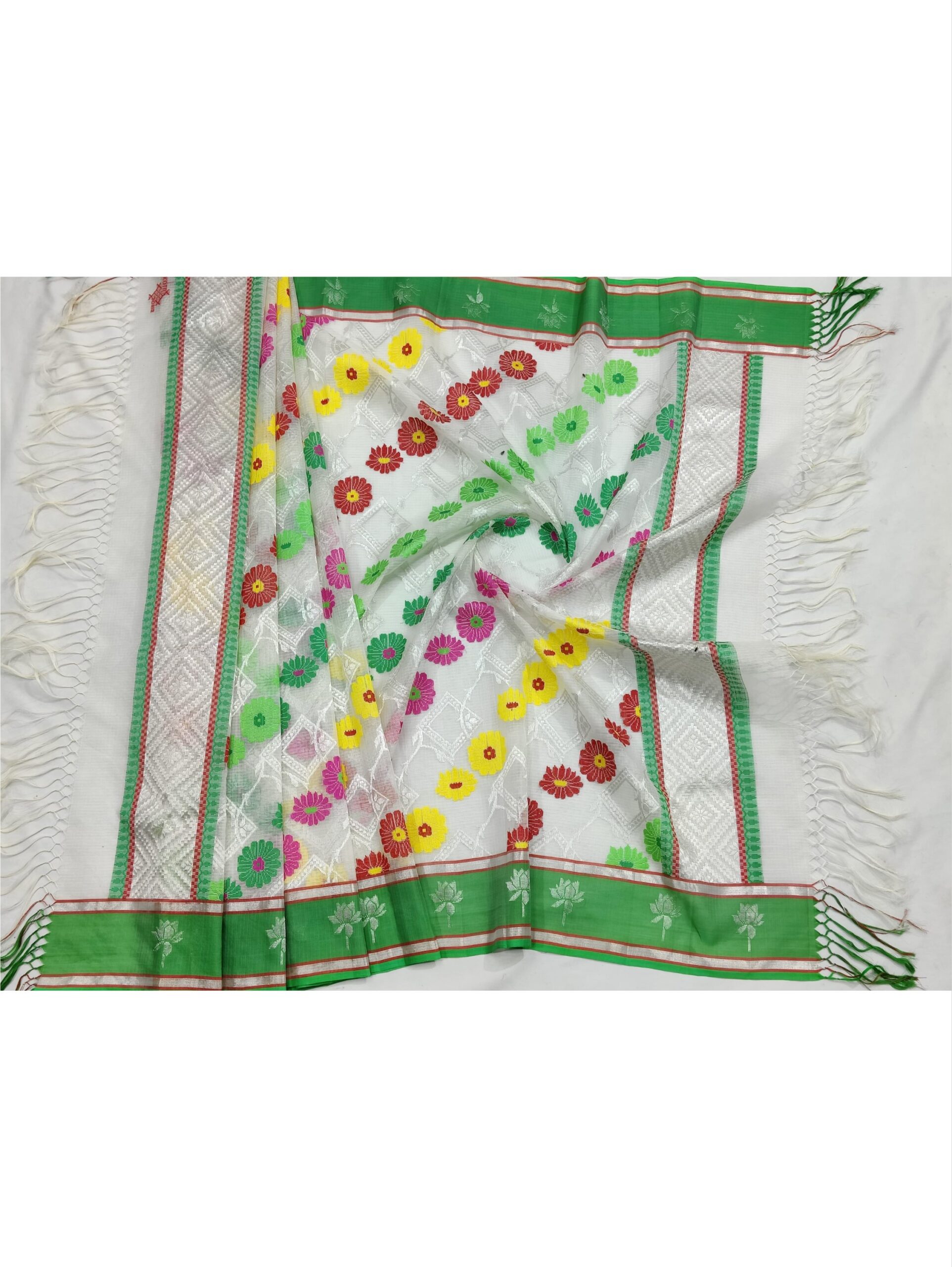PURE ALL OVER JAAL ZARIKOTA HANDLOOM DUPATTA D-139