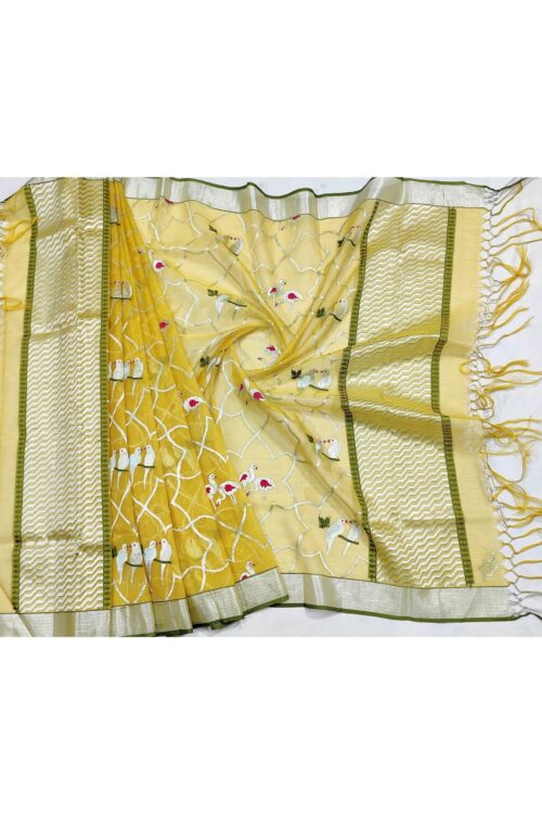 PURE ALL OVER JAAL ZARIKOTA HANDLOOM DUPATTA D-134