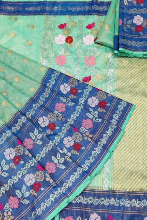 PURE GOLD TISEUE BIG PAITHANI BORDER ZARIKOTA HANDLOOM SAREE WITH BLOUSE_T-220