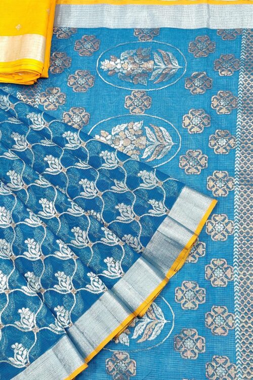PURE ALL OVER JAAL ZARIKOTA HANDLOOM SAREE WITH BLOUSE_J477