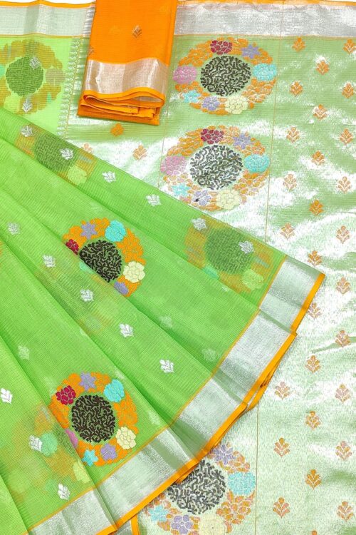 PURE ZARIKOTA HANDLOOM BUTA SAREE WITH BLOUSE B1345
