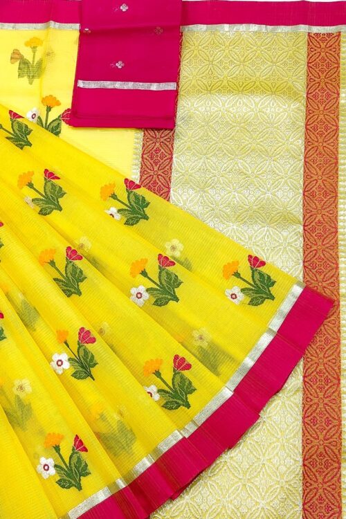 PURE ZARIKOTA HANDLOOM BUTA SAREE WITH BLOUSE B1347