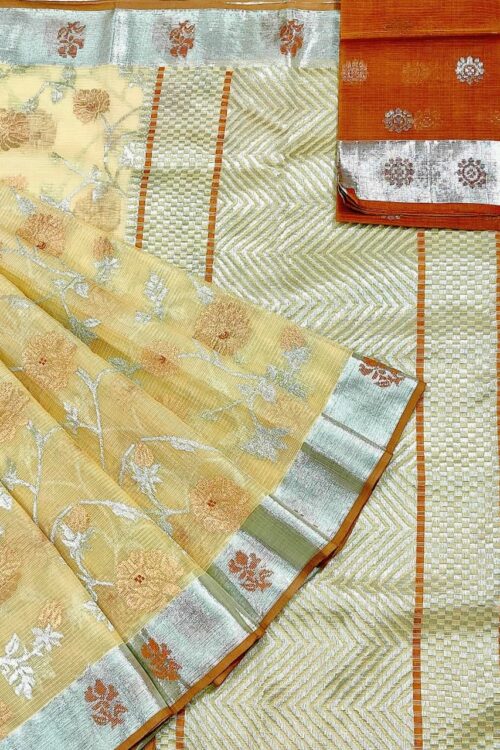 PURE ALL OVER JAAL ZARIKOTA HANDLOOM SAREE WITH BLOUSE_J479