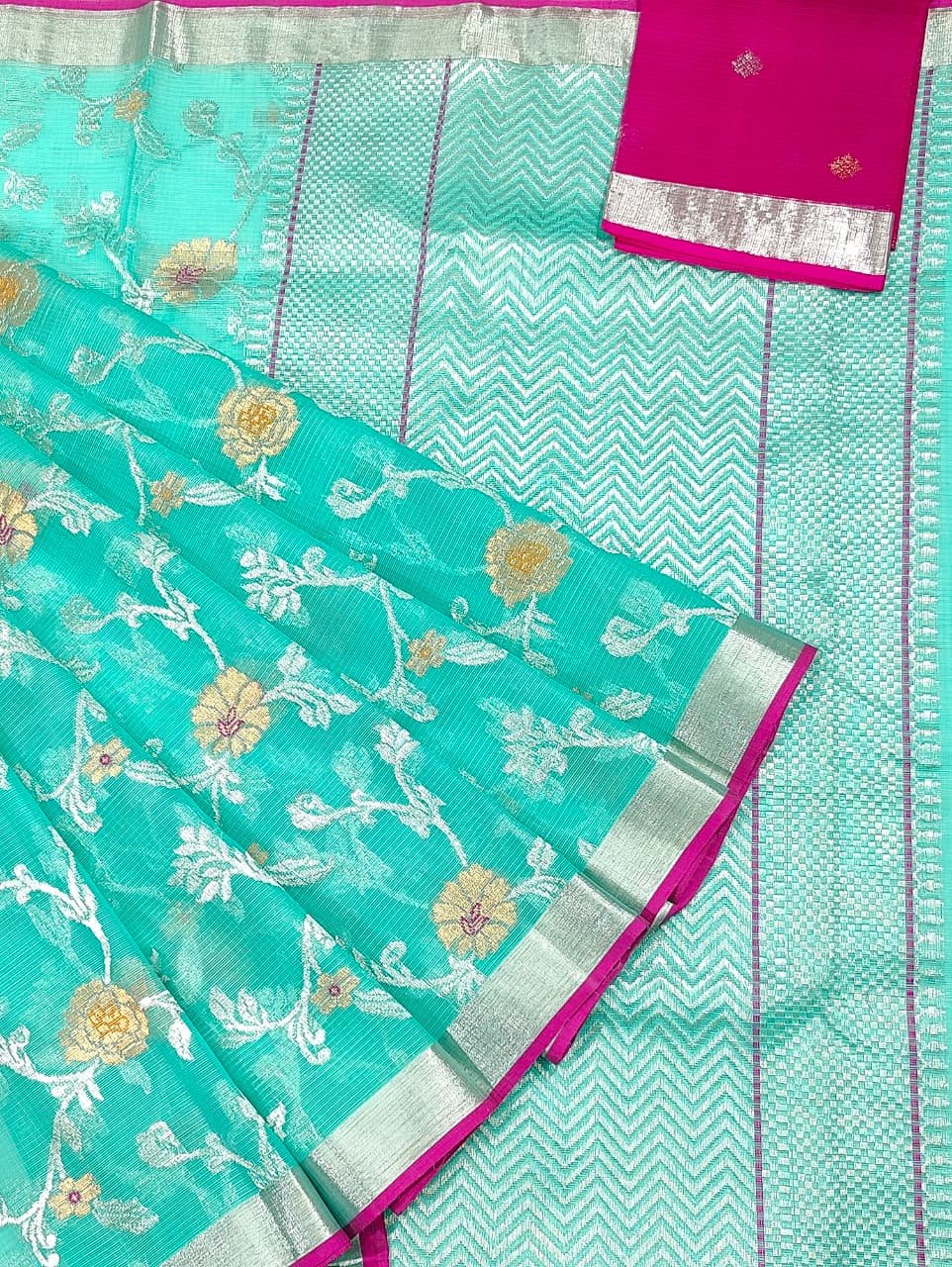 PURE ALL OVER JAAL ZARIKOTA HANDLOOM SAREE WITH BLOUSE_J478