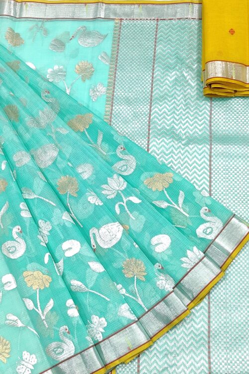 PURE ALL OVER JAAL ZARIKOTA HANDLOOM SAREE WITH BLOUSE_J482
